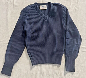 DSCP Guardian Collection Sweater Mens 38R Navy Blue 100% Wool V-Neck Military